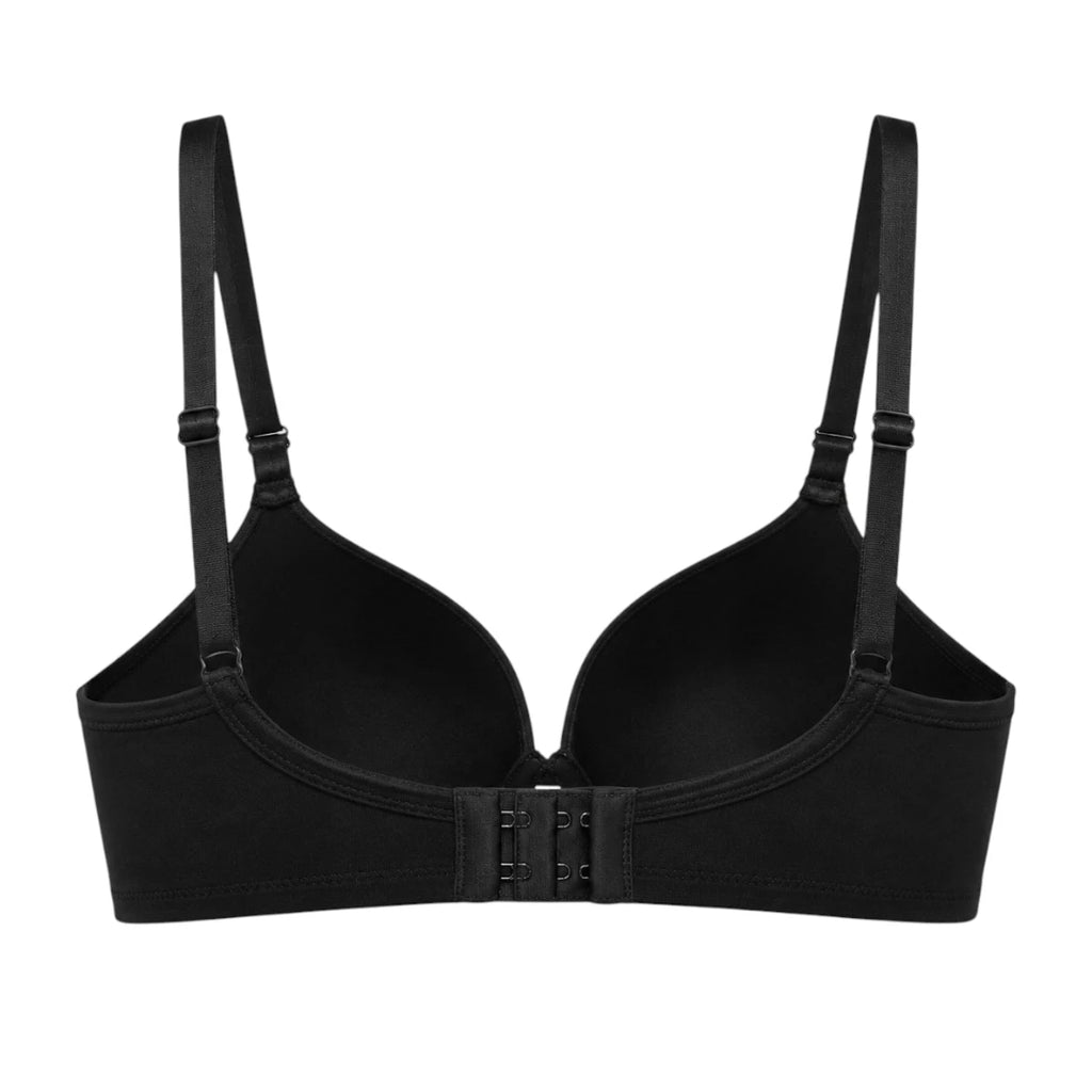 Droi Black T-Shirt Bra with Adjustable Straps