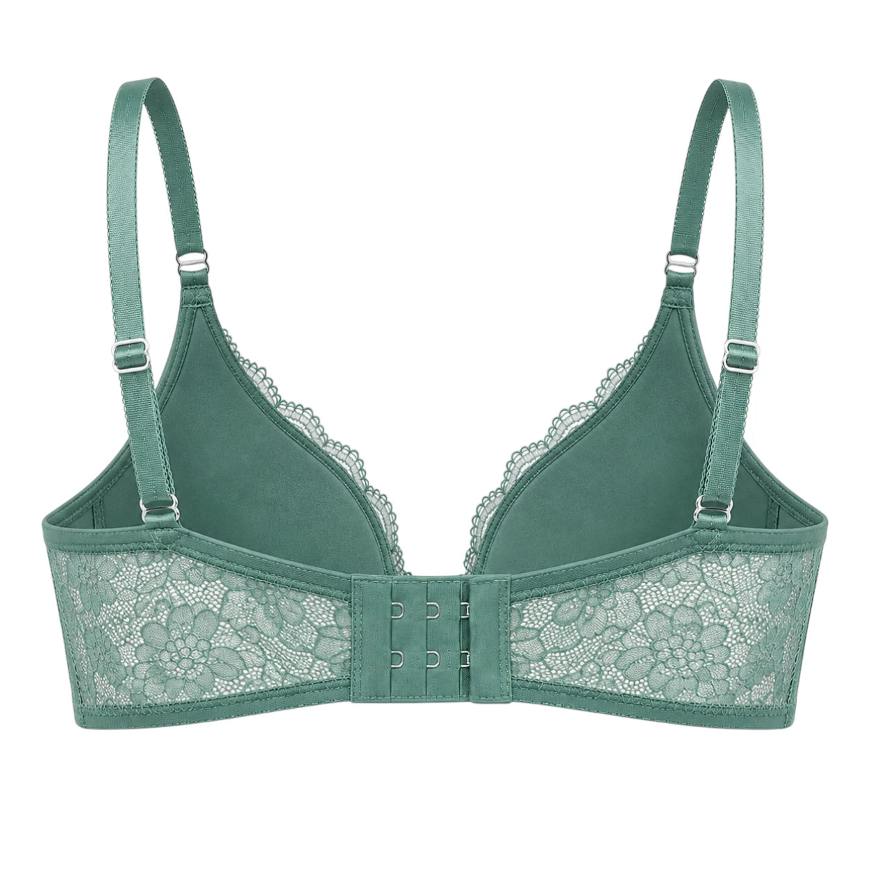 Droi Elegant Lace Push-Up Bra – Sage Green