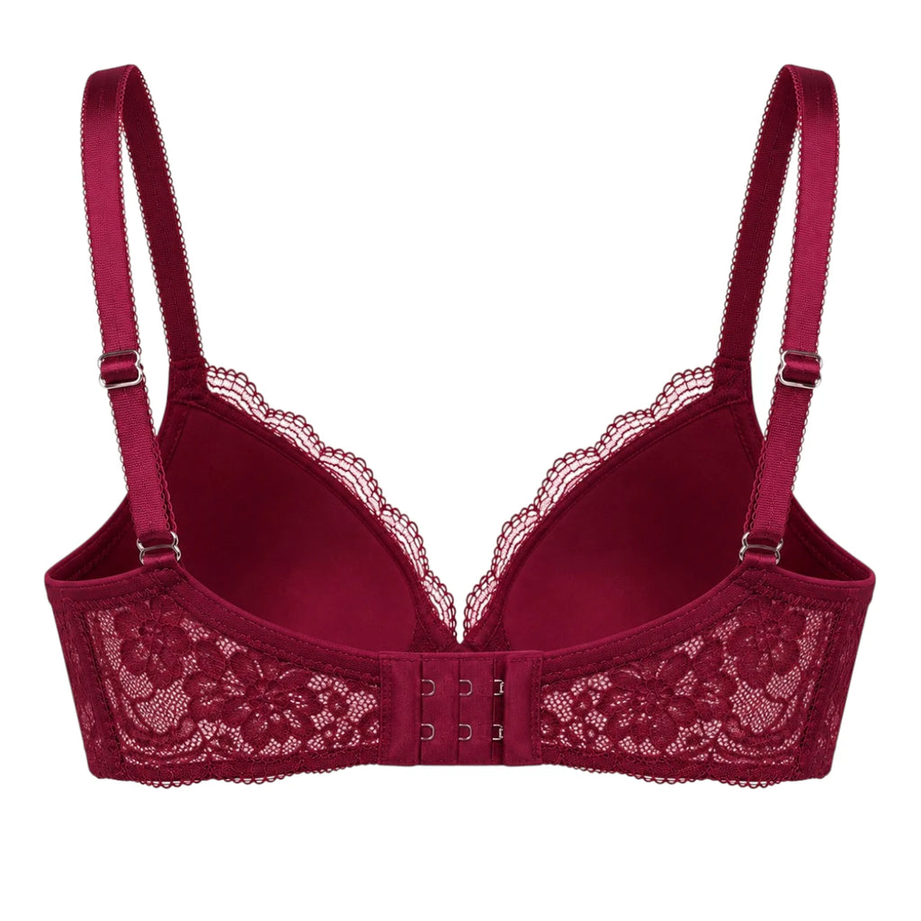Droi Maroon Lace Bra with Adjustable Straps