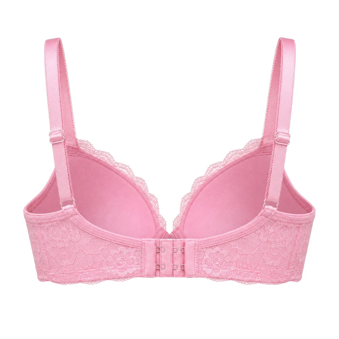 Droi Pink Lace Bra with Adjustable Straps